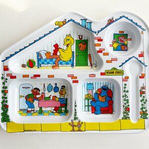 Vintage Sesame Street Child's plate by Kibouki, 2 plates